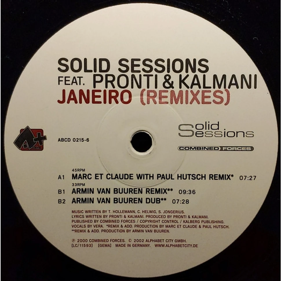 Solid Sessions Feat. Pronti & Kalmani - Janeiro (Remixes)