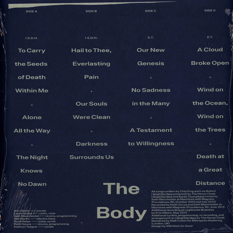 The Body - I Shall Die Here / Earth Triumphant Black Vinyl Edition