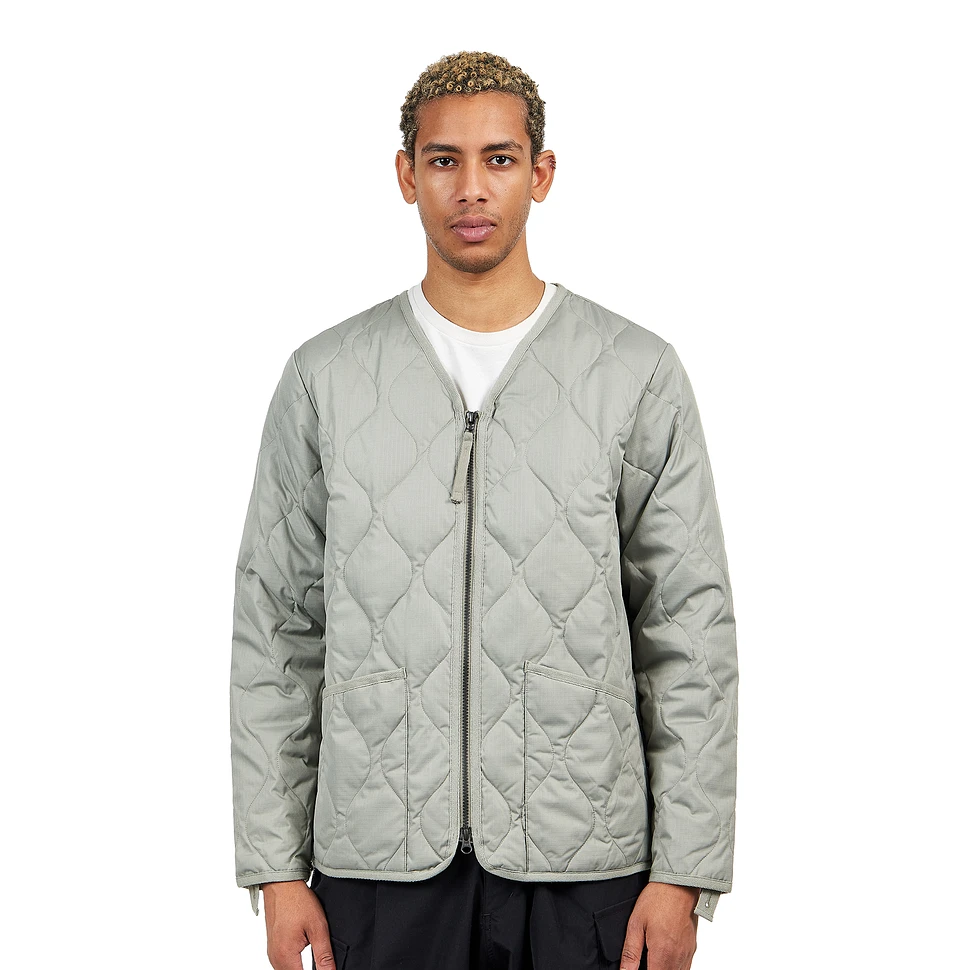 TAION - Military W-Zip V Neck Down Jacket (Dark Sage Green) | HHV