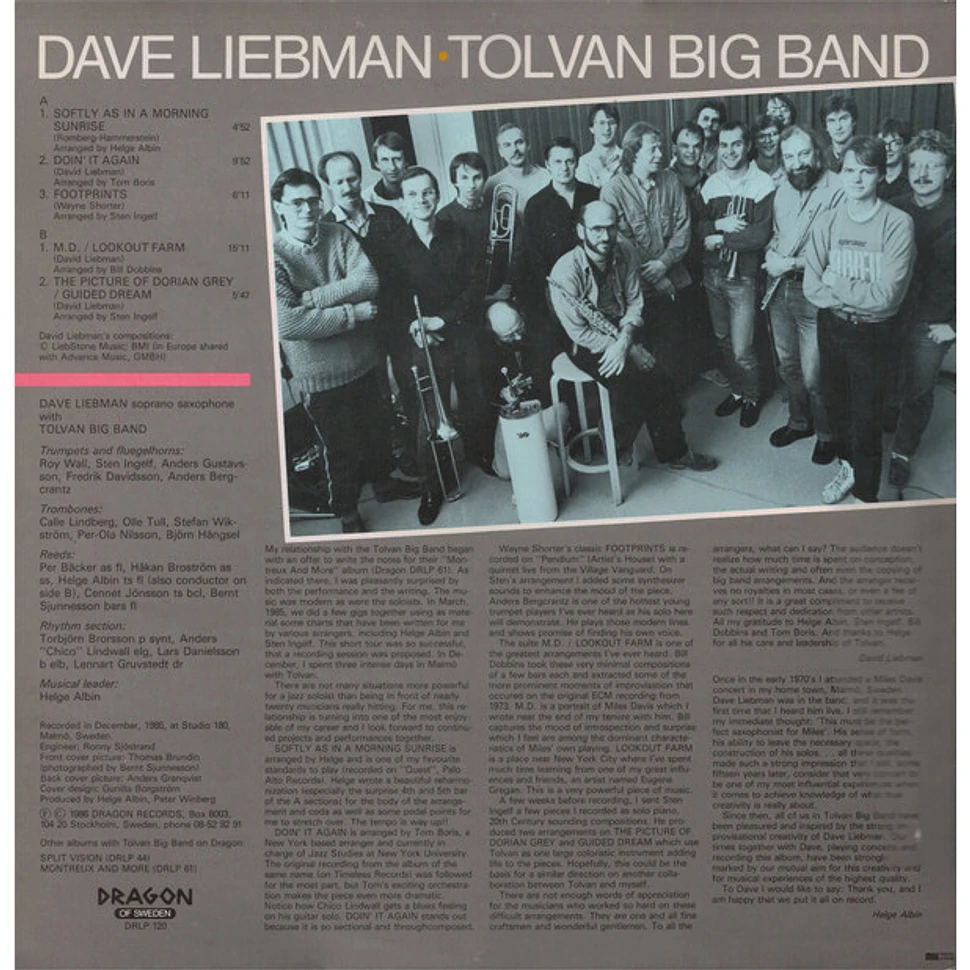 David Liebman, Tolvan Big Band - Guided Dream