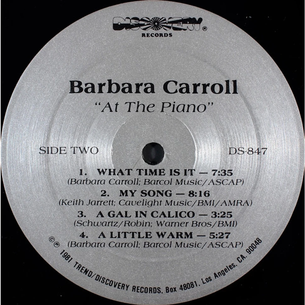 Barbara Carroll - At The Piano