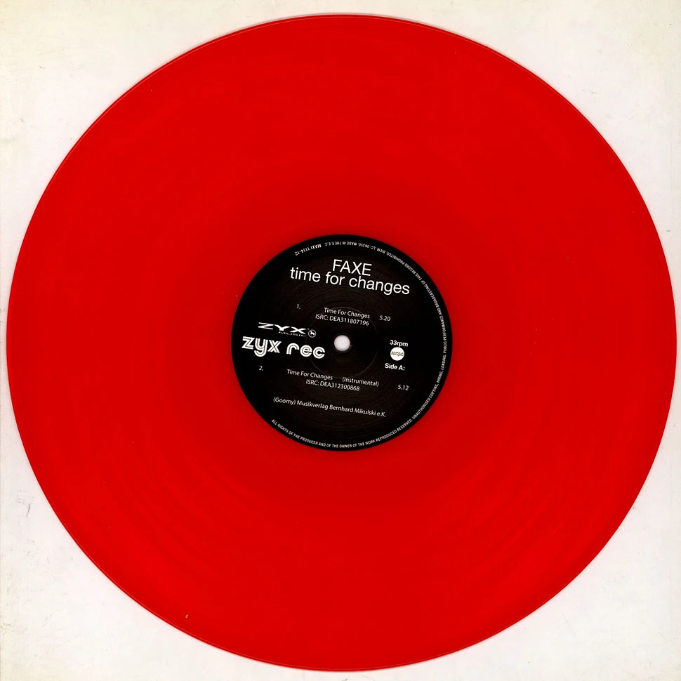 Faxe - Time For Changes Coloured Vinyl