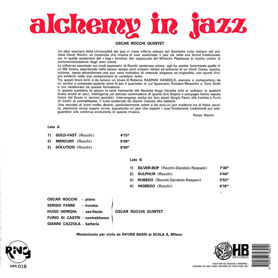 Oscar Rocchi Quintet - Alchemy In Jazz