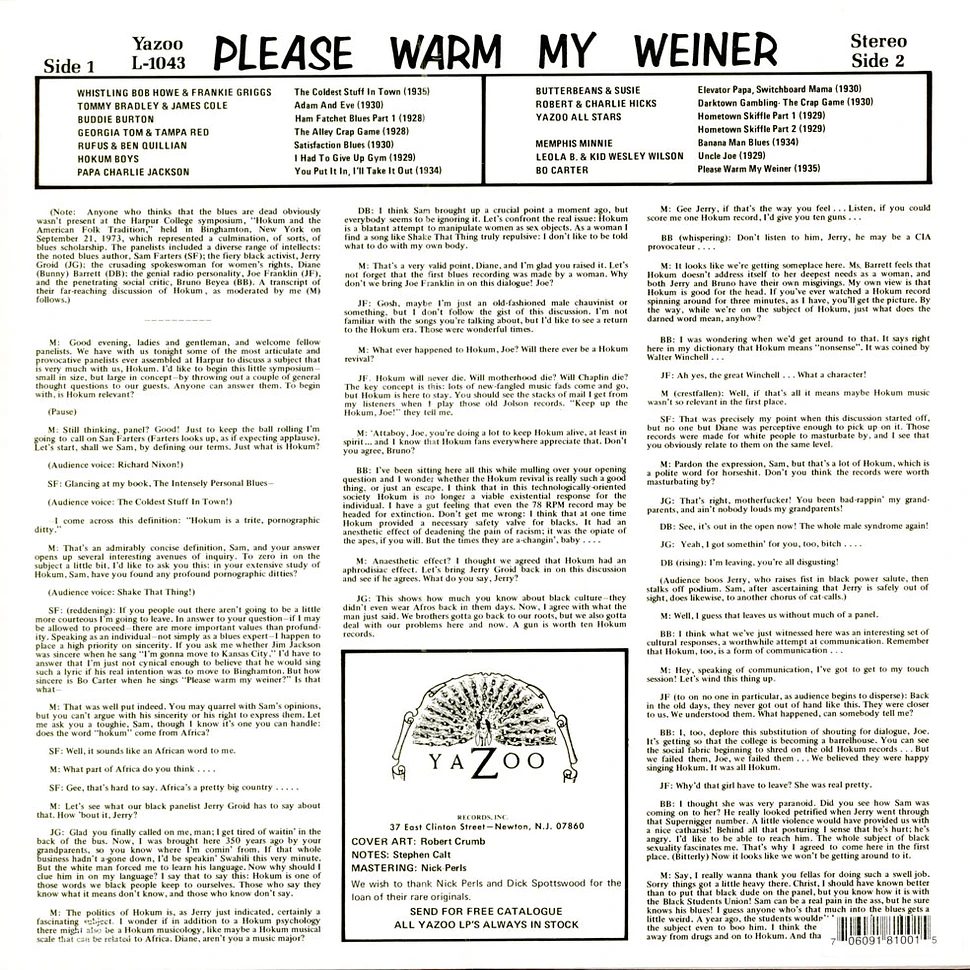 V.A. - Please Warm My Weiner: Old Time Hokum Blues