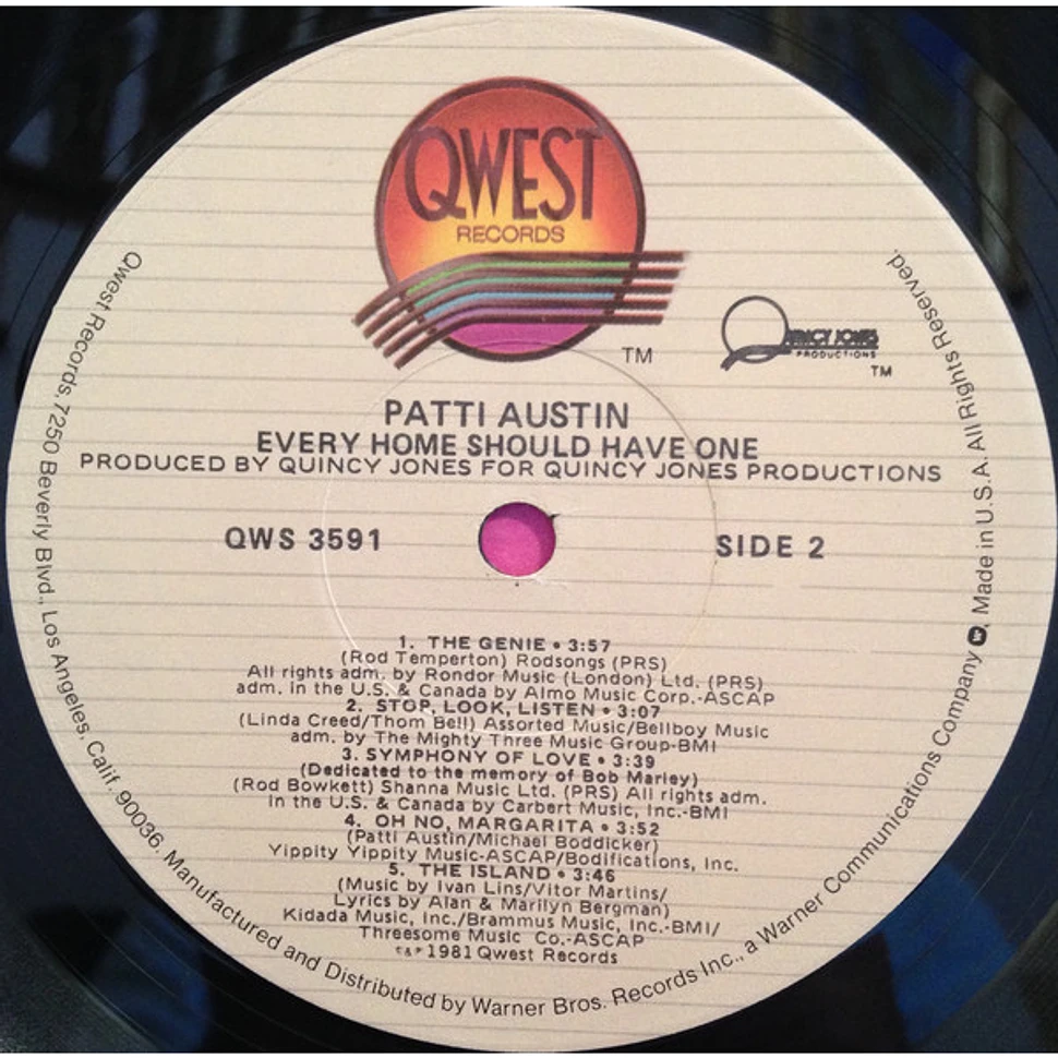 Quincy Jones Presents Patti Austin - Every Home Should Have One - Vinyl ...
