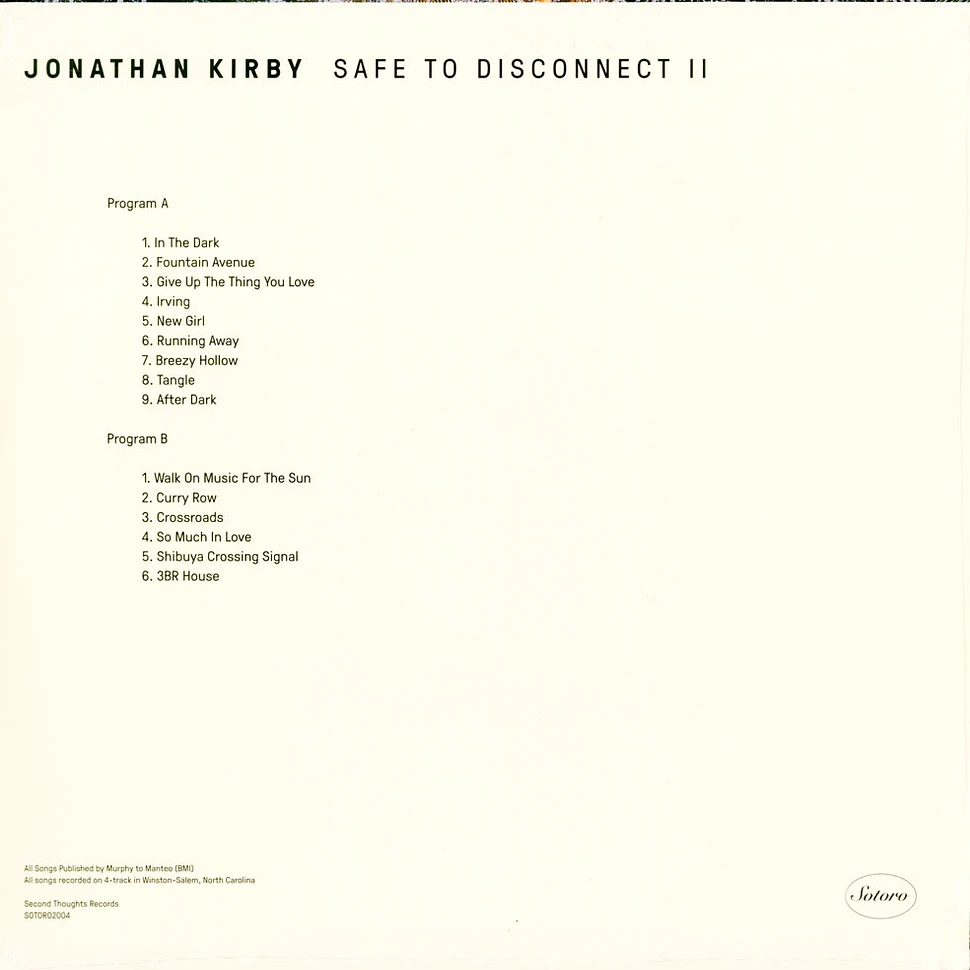 Jonathan Kirby - Safe To Disconnect 2
