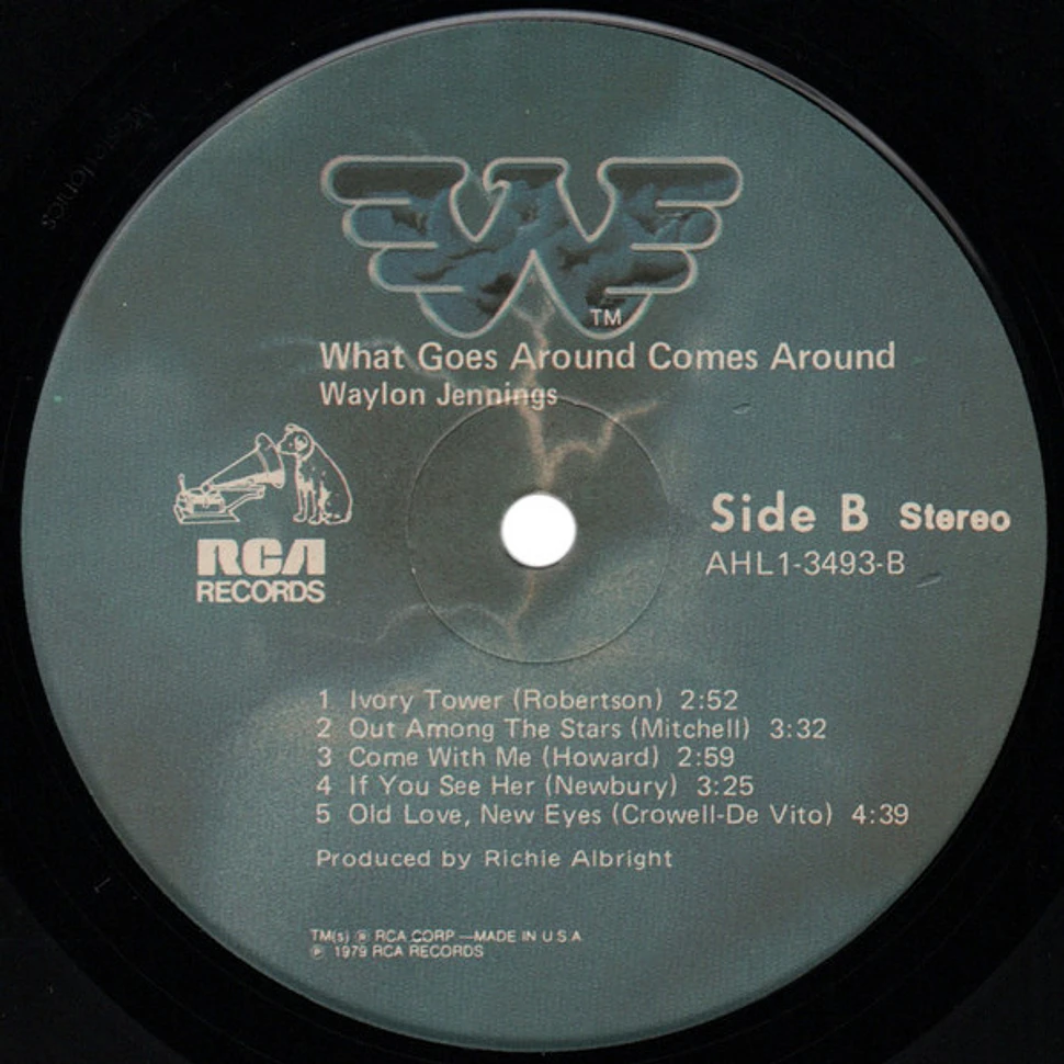 Waylon Jennings What Goes Around Comes Around Vinyl LP 1979 US Original HHV