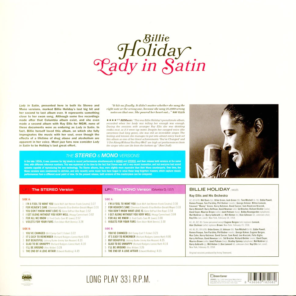 Billie Holiday - Lady In Satin - The Original S