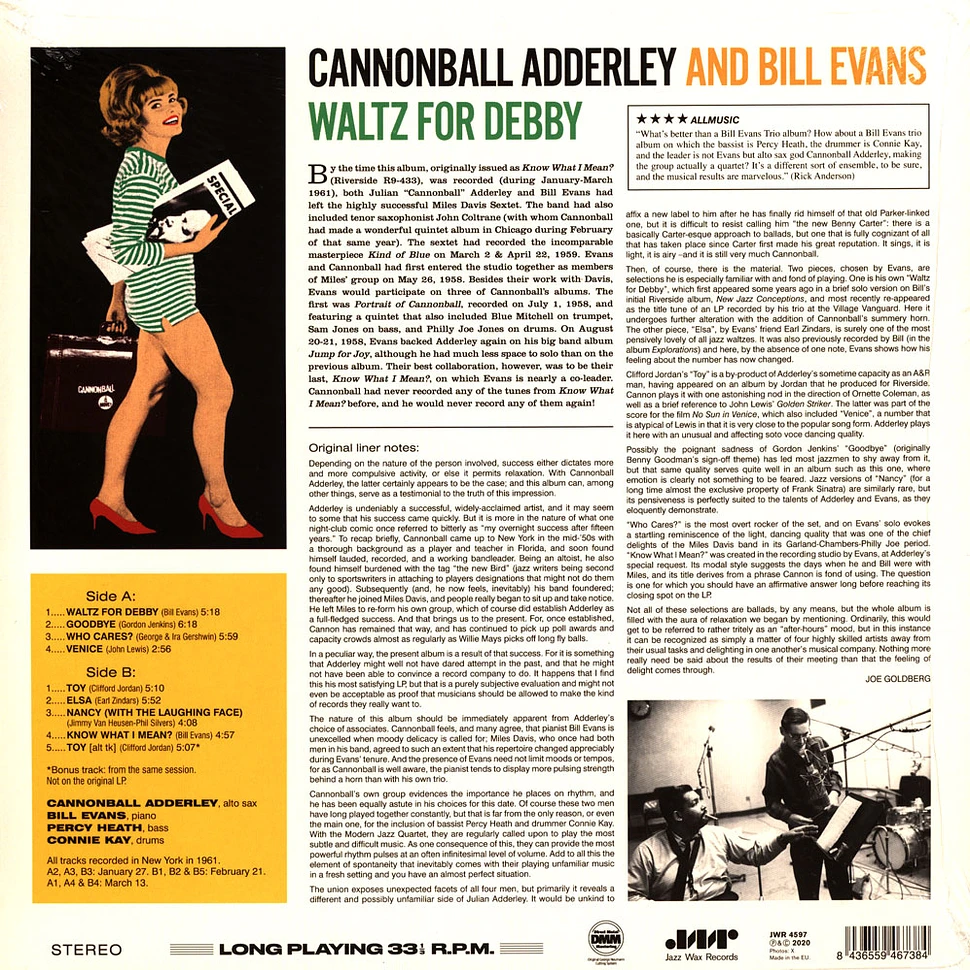 Canonball Adderley & Bill Evan - Waltz For Debby