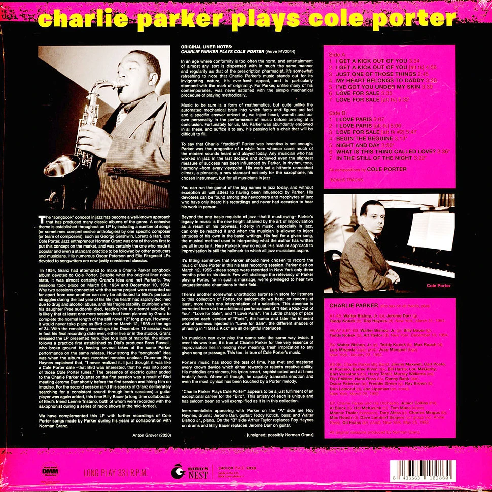 Charlie Parker - Plays Cole Porter