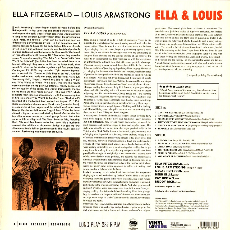 Ella Fitzgerald & Louis Armstrong - Ella & Louis