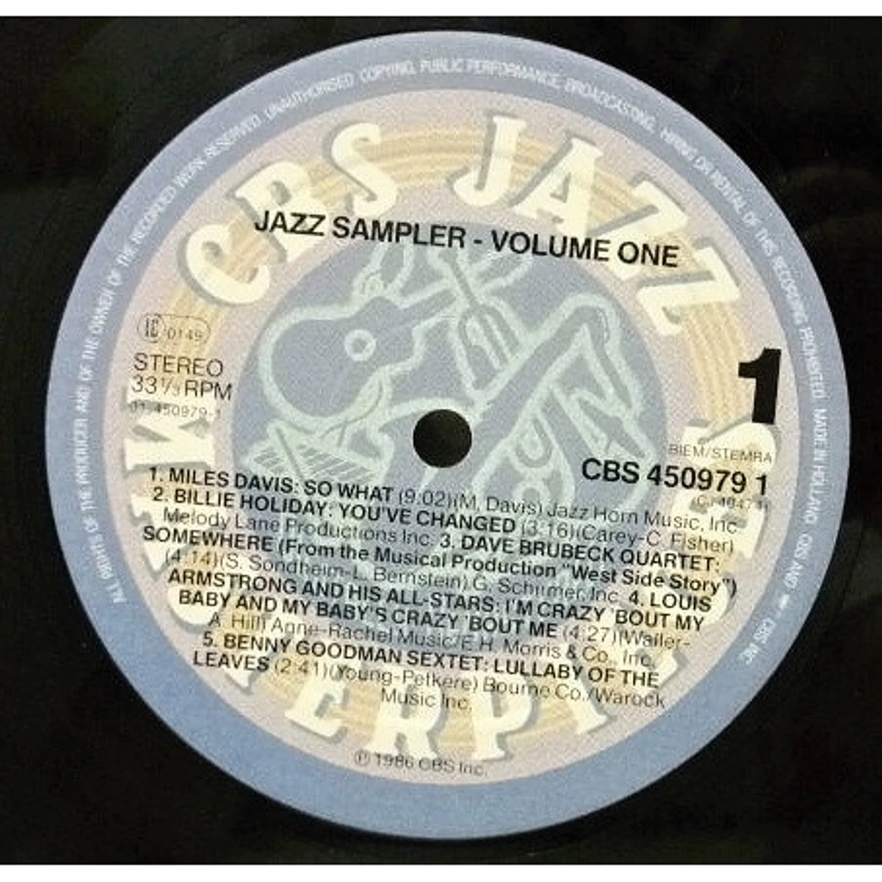 V.A. - CBS Jazz Masterpieces - Sampler Volume I
