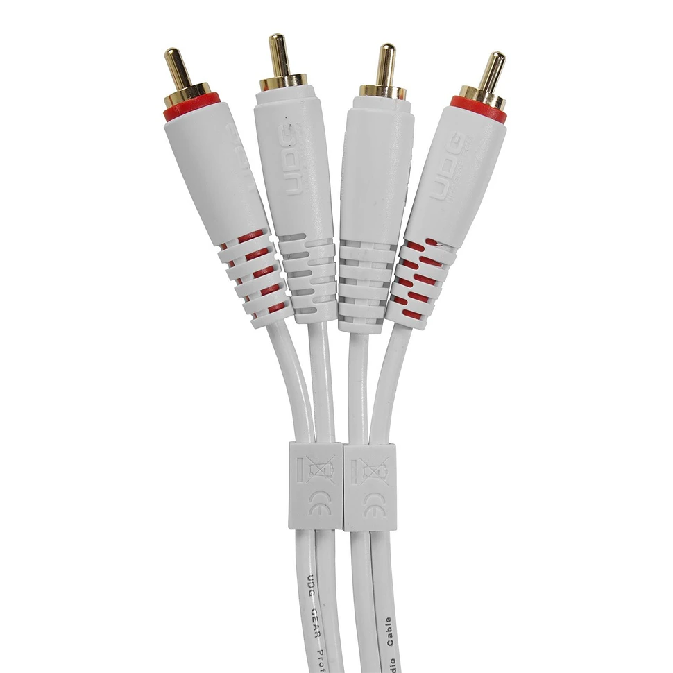 UDG - Ultimate Audio Cable Set RCA - RCA White Straight 1,5m