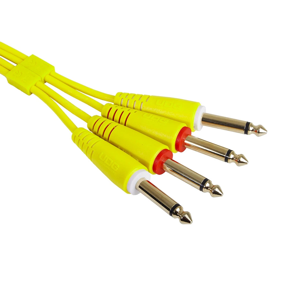 UDG - Ultimate Audio Cable Set 1/4'' Jack-1/4'' Jack Yellow Straight 1,5m