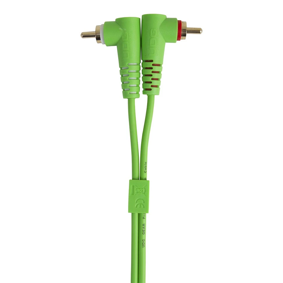 UDG - Ultimate Audio Cable Set RCA Straight-RCA Angled Green 3m