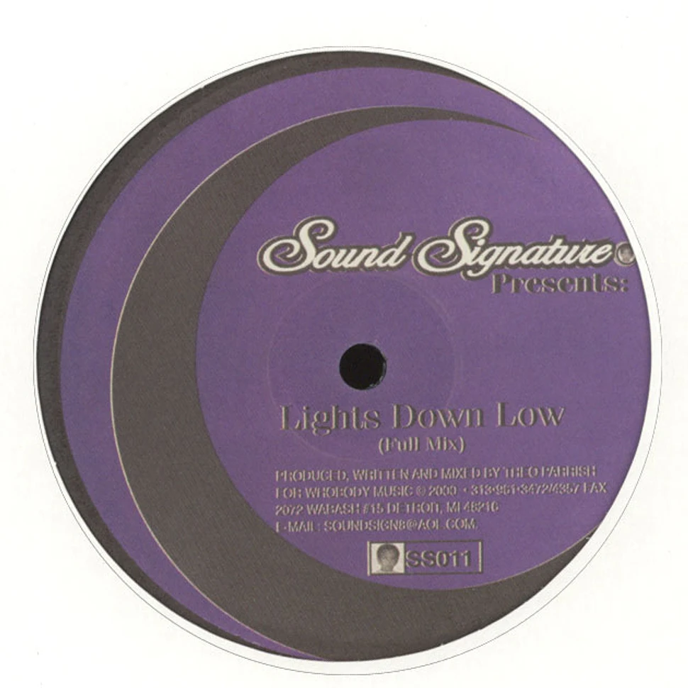 Theo Parrish - Lights Down Low - Vinyl 12