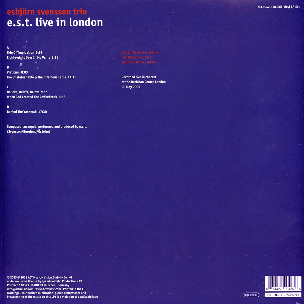 E.S.T. - Live In London Transparent Orange