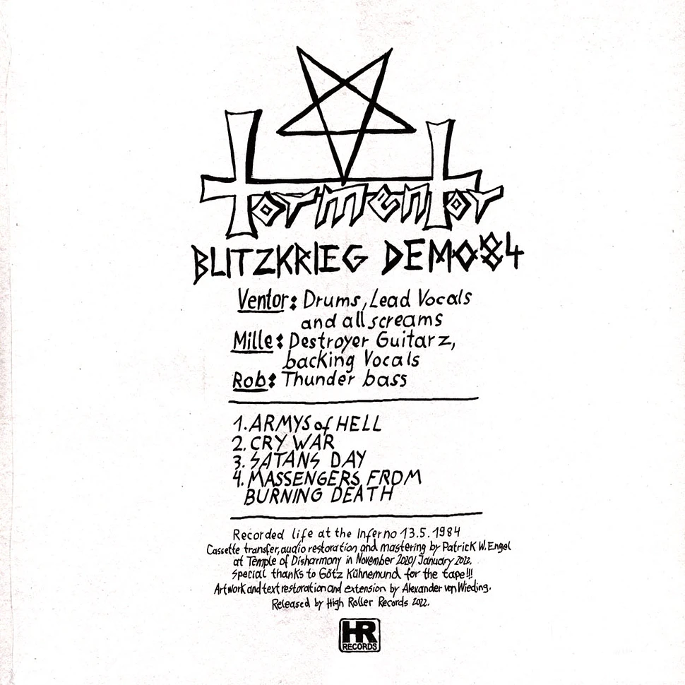 Tormentor - Blitzkrieg Demo '84 Ultra Clear Vinyl Edition