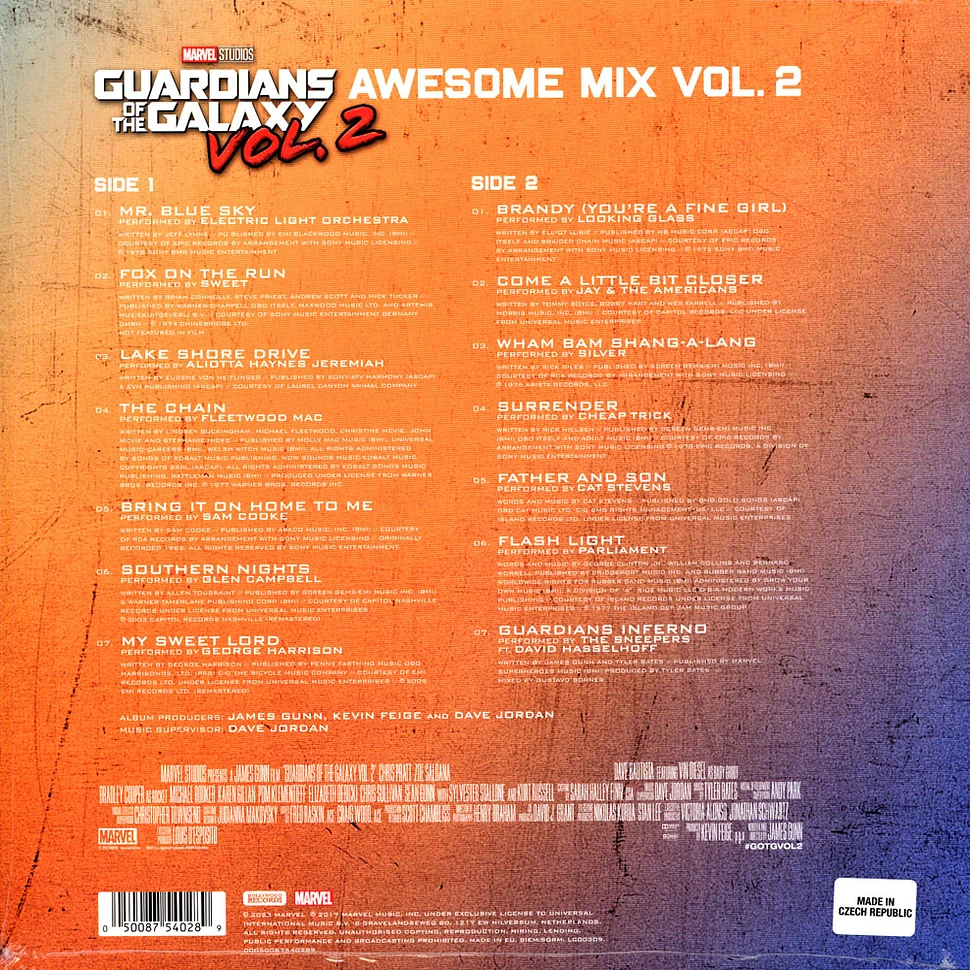 V.A. - OST Guardians Of The Galaxy Volume 2 Orange Galaxy Vinyl Edition