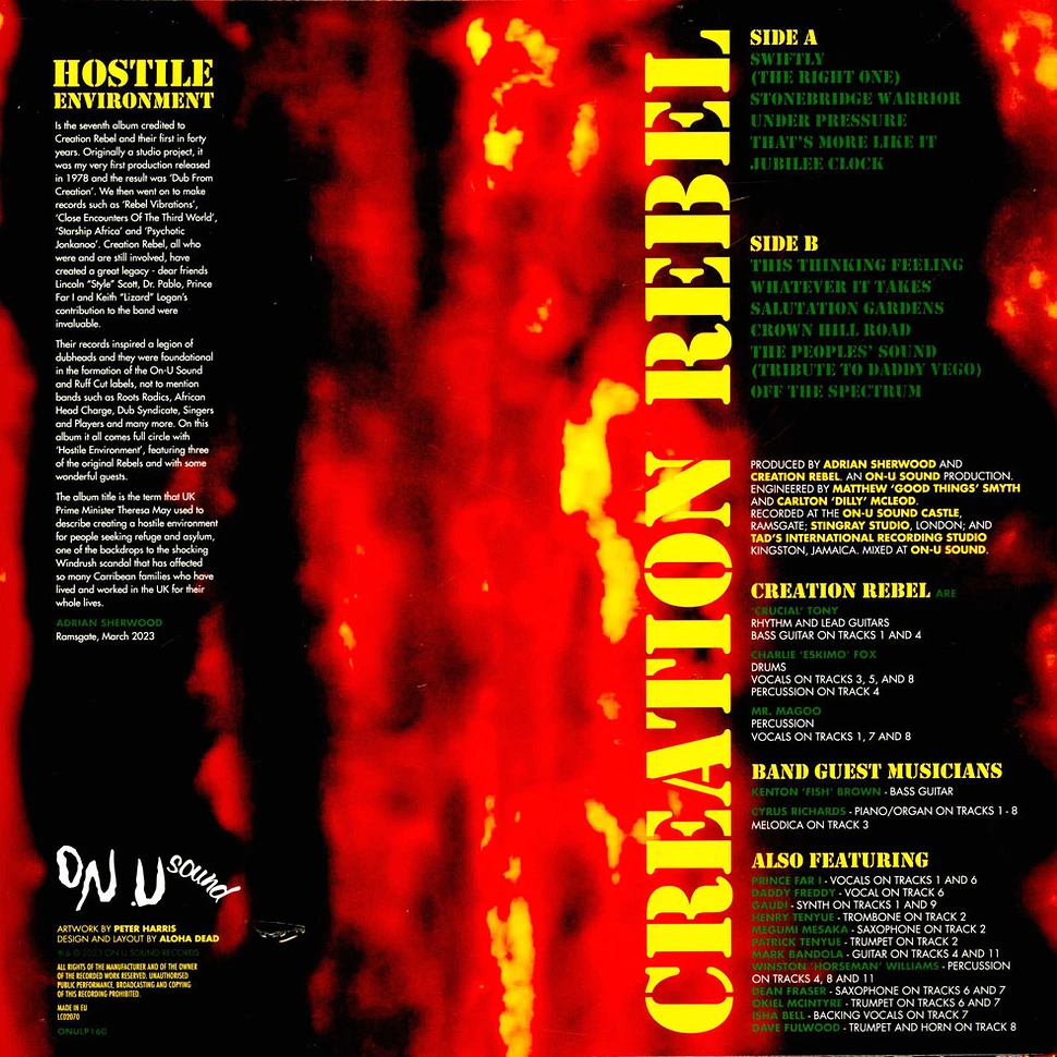 Creation Rebel - Hostile Environment Yellow Vinyl Edition