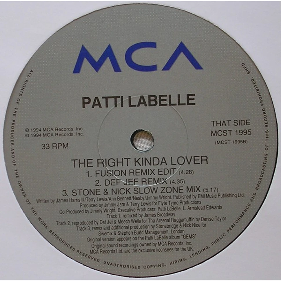 Patti LaBelle - The Right Kinda Lover (Remixes)