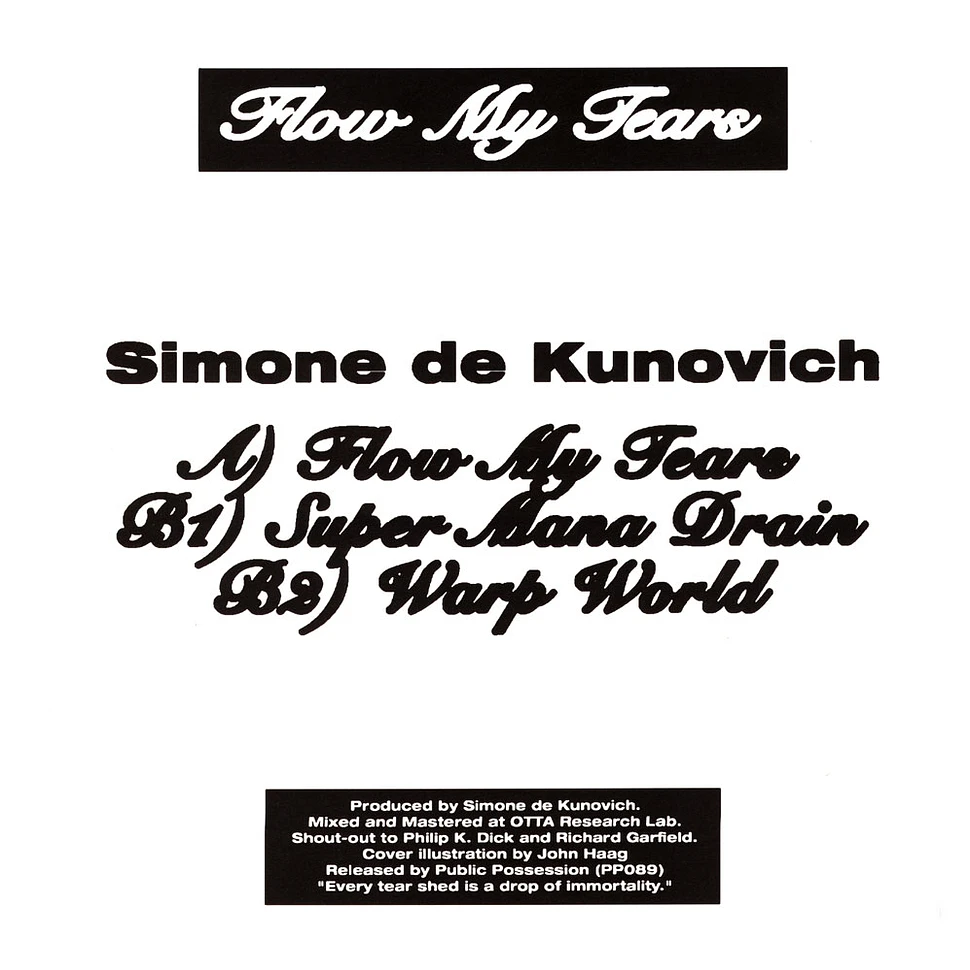 Simone De Kunovich - Flow My Tears