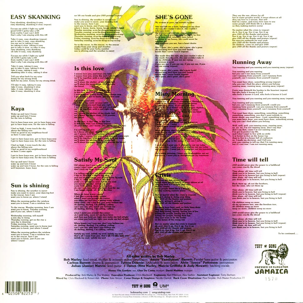 Bob Marley & The Wailers - Kaya Original Jamaican Version Limited Numbered Edition