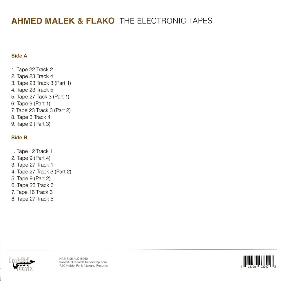 Ahmed Malek & Flako - The Electronic Tapes