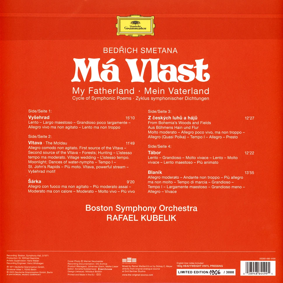 Rafael Boston Symphony Orchestra Kubelik - Bedrich Smetana: Ma Vlast Original Source