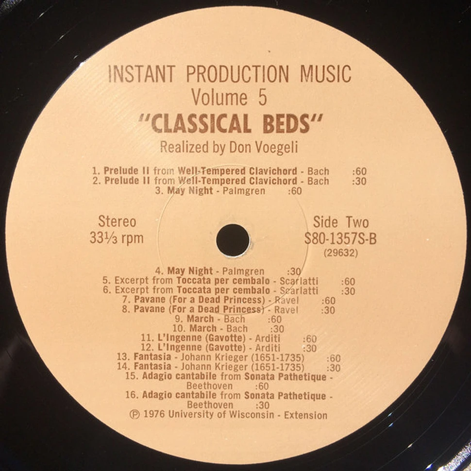 Don Voegeli - Instant Production Music, Volume 5: Classical Beds