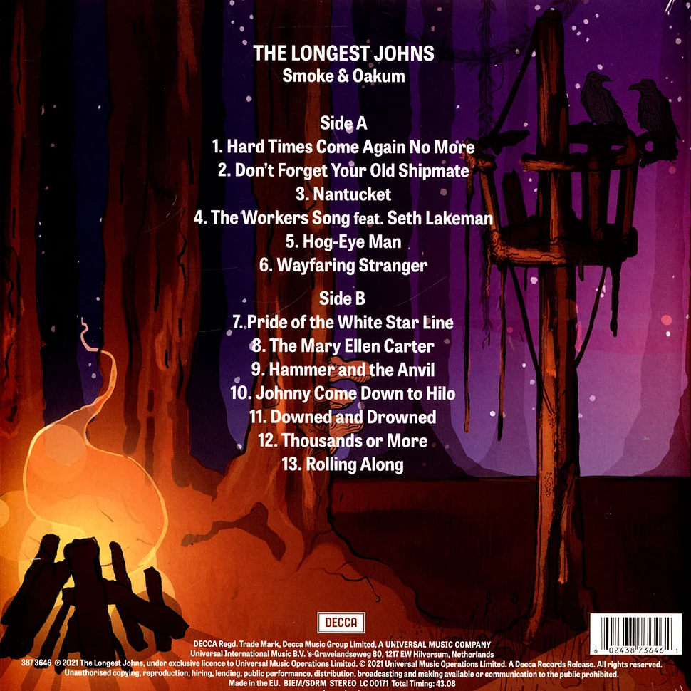 The Longest Johns - Smoke & Oakum Black Vinyl Edition