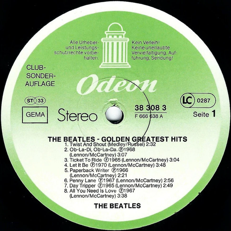 The Beatles Golden Greatest Hits Vinyl LP 1979 DE Original HHV