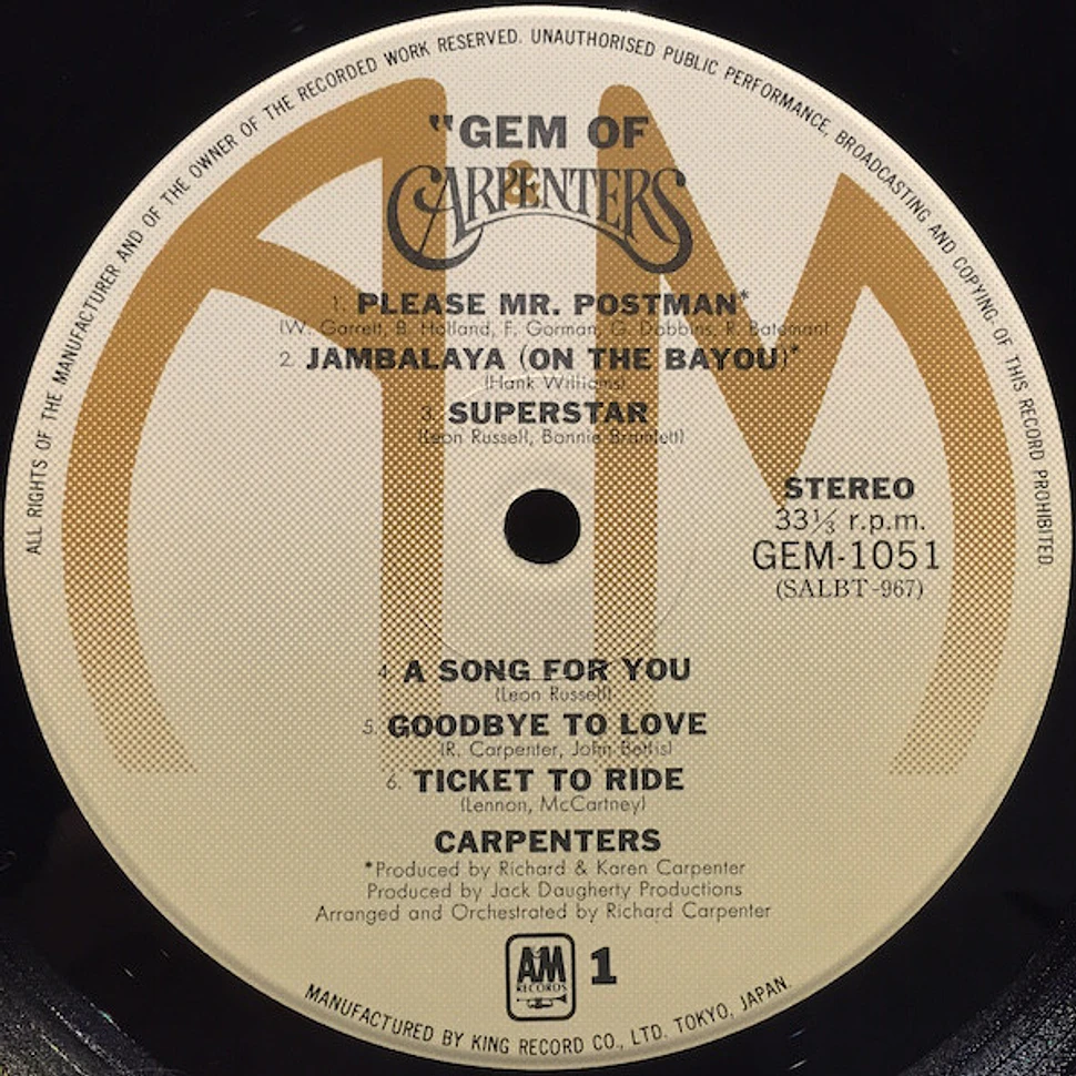 Carpenters - Gem Of Carpenters