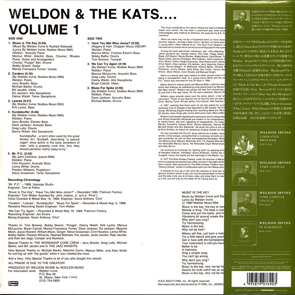 Weldon Irvine - Weldon And The Kats