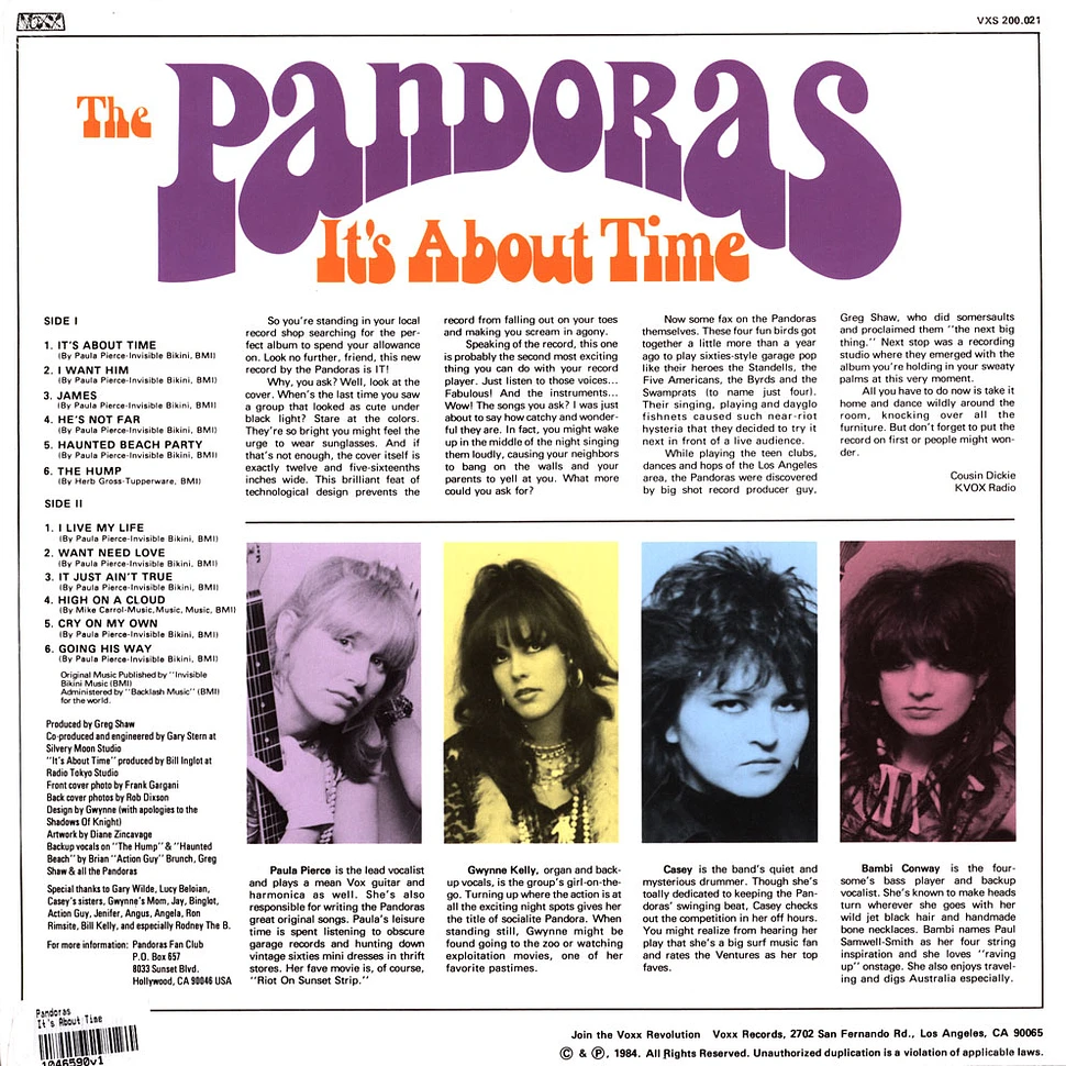 Pandoras - It's About Time