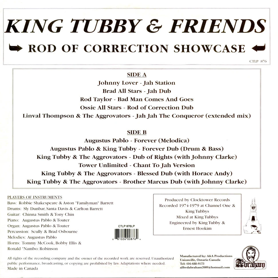 King Tubby & Friends - Rod Of Correction Showcase