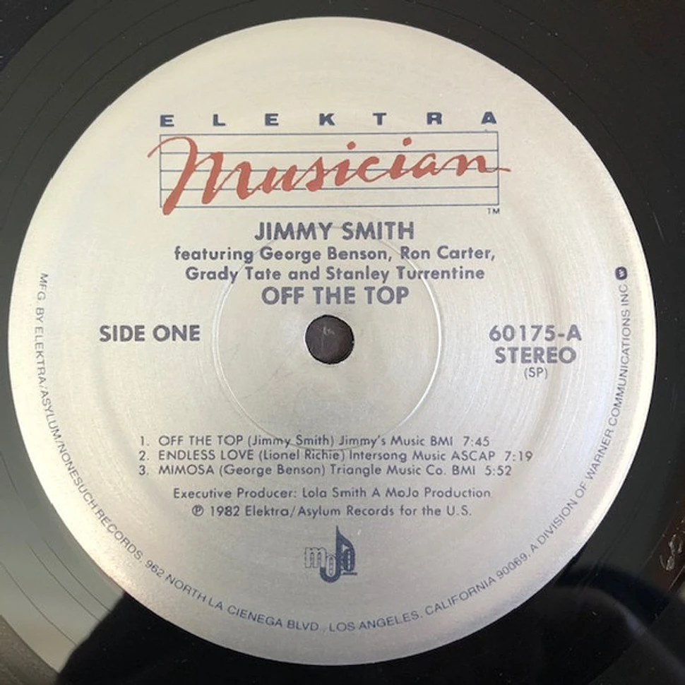 Jimmy Smith Featuring George Benson, Ron Carter, Grady Tate, Stanley Turrentine - Off The Top