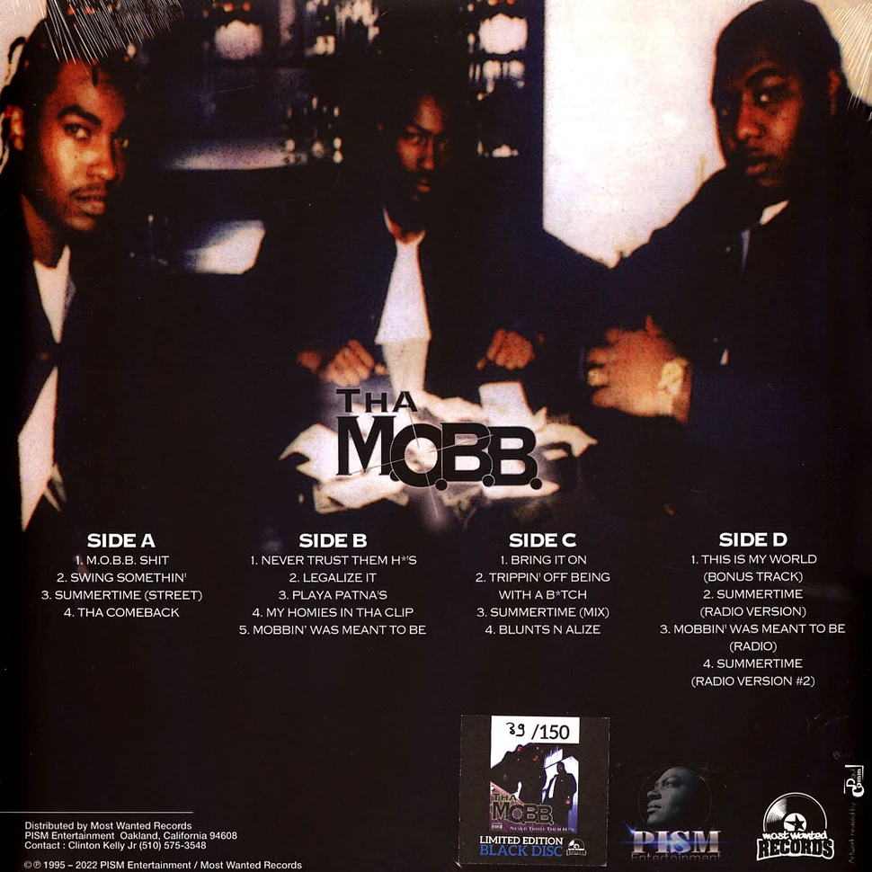 Tha M.O.B.B. - Never Trust Them Ho's Black Vinyl Edition