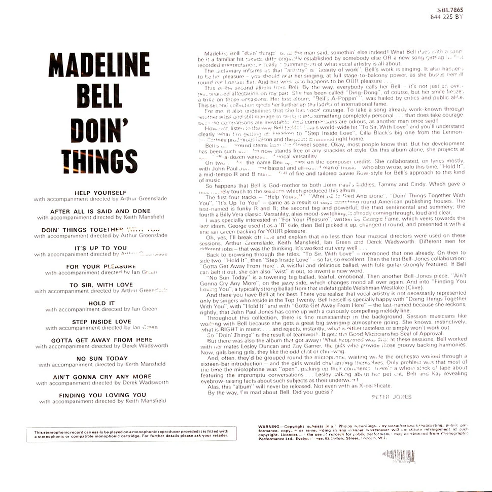 Madeline Bell - Doin' Things