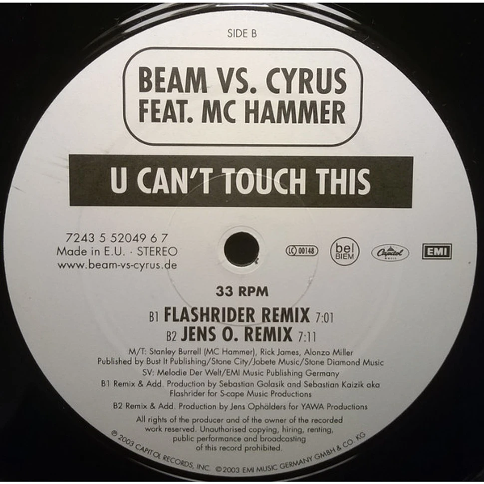 Beam Vs. Cyrus Feat. MC Hammer - U Can't Touch This