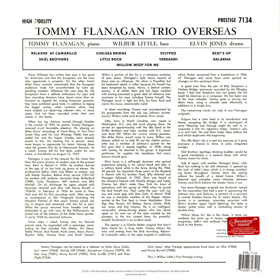 Tommy Flanagan - Overseas Mono Edition