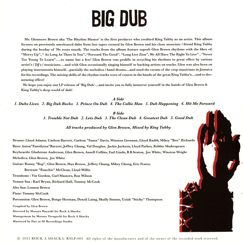 Glen Brown & King Tubby - Big Dub - Glen Brown Meets King Tubby Lost Tapes