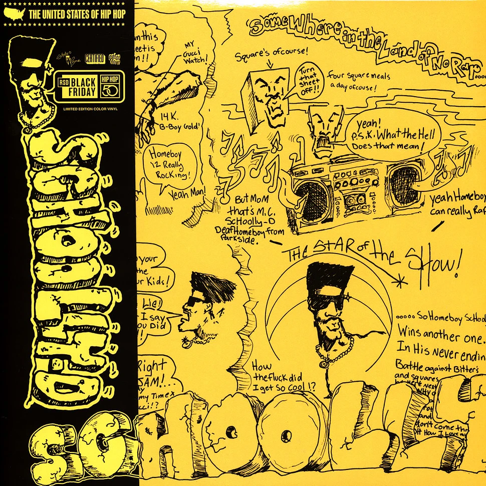 Schoolly-D - Schoolly-D Black Friday Record Store Day 2023 Yellow & Black Vinyl Edition