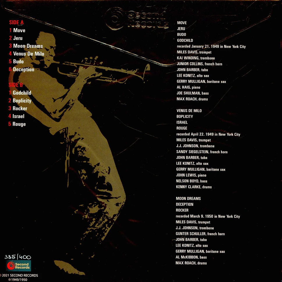 Miles Davis - Birth Of The Cool Red / White Splatter Vinyl Edition