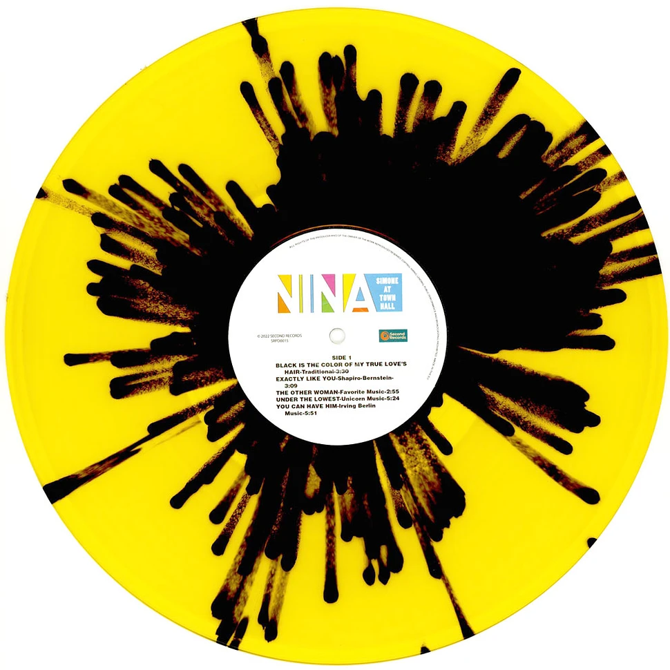 Nina Simone - Nina Simone At Town Hall Yellow / Black Splatter Vinyl Edition