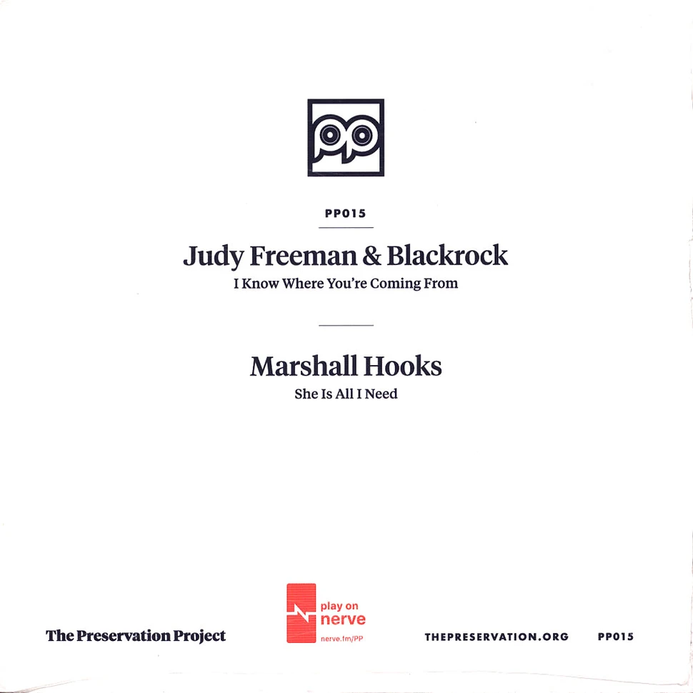 Judy Freeman & Blackrock / Marshall Hooks - I Know Where You're Coming From / She Is All I Need Pink Vinyl Edtion