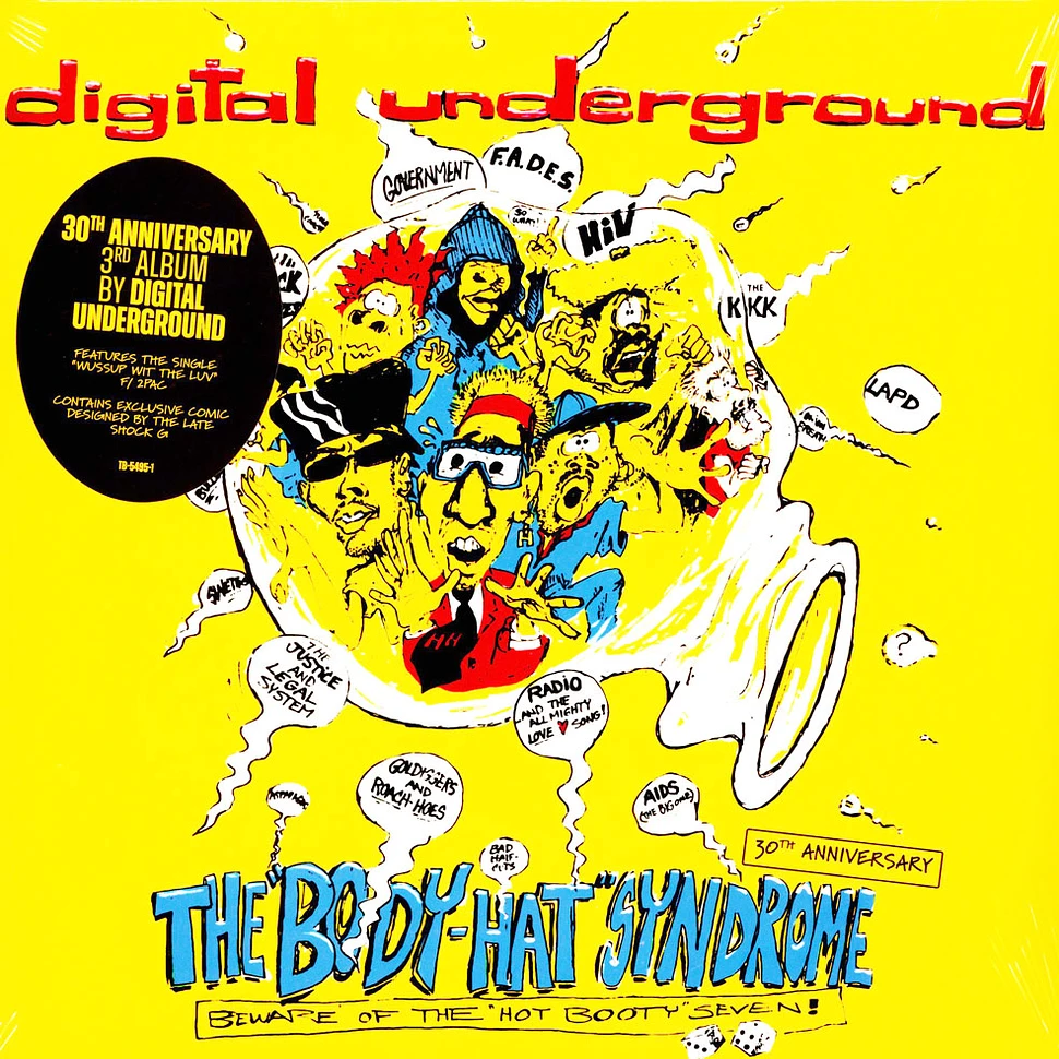 Digital Underground - Body Hat Syndrome Black Friday Record Store Day 2023 Yellow Vinyl W/ Comic Book Edition