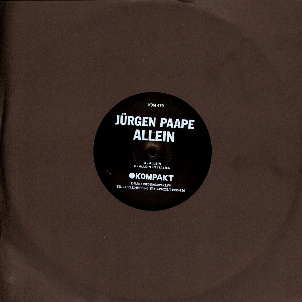 Jürgen Paape - Allein