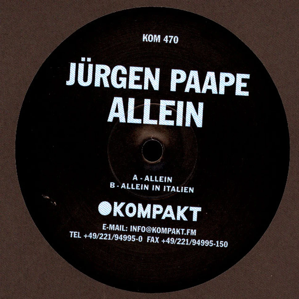 Jürgen Paape - Allein
