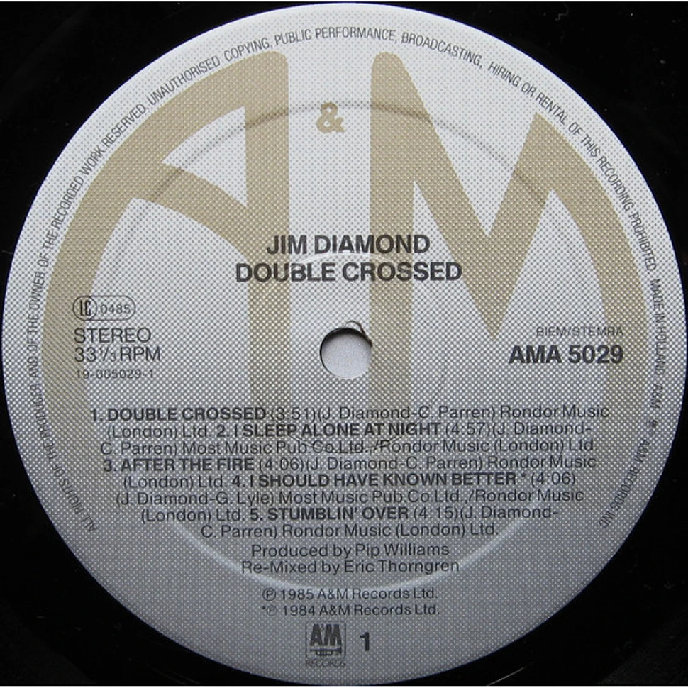 Jim Diamond - Double Crossed